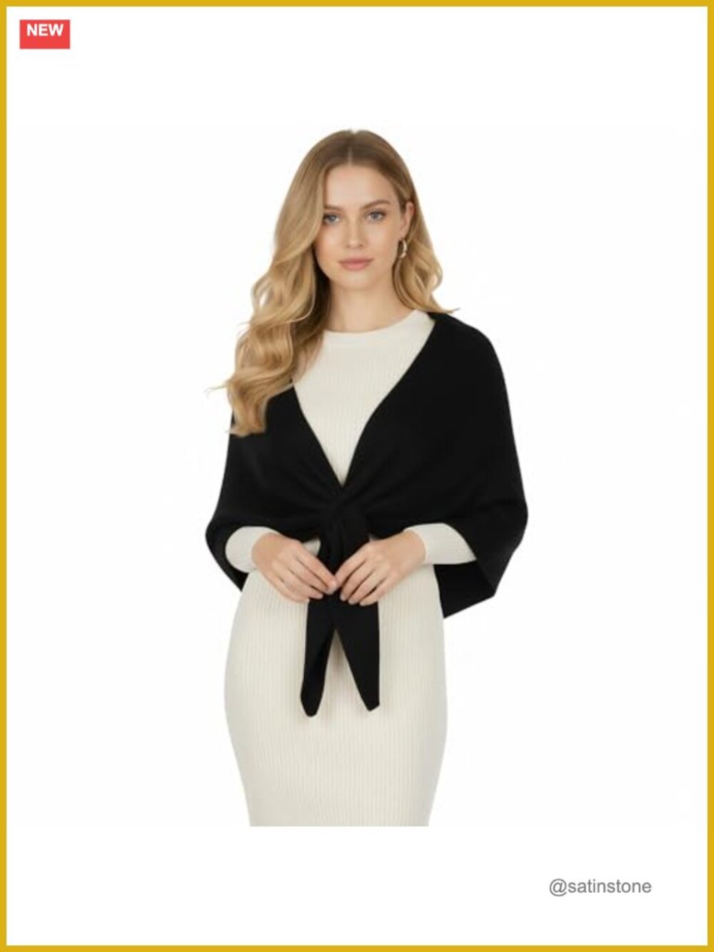 Women Knitted Shawl Wrap Sweater Poncho Cape Pashmina Scarf Winter Fall